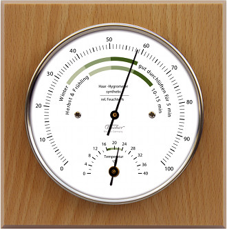 F-1224-02 Hygromtre  cheveu avec Thermomtre dintrieur  (modle Franais) Fischer
