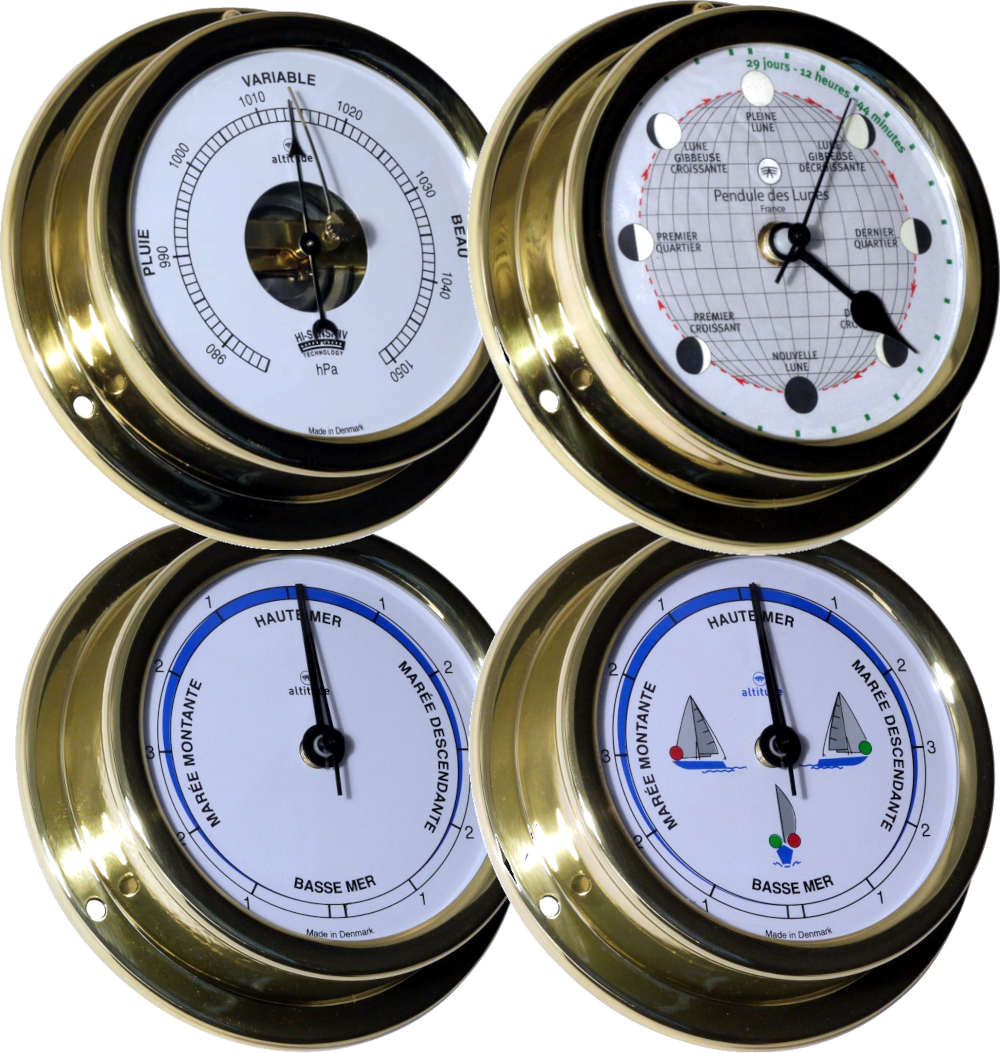 Alt-858 Gamme Baromtre, Indicateur mare ou de phase de Lune  diam 127 mm ALTITUDE