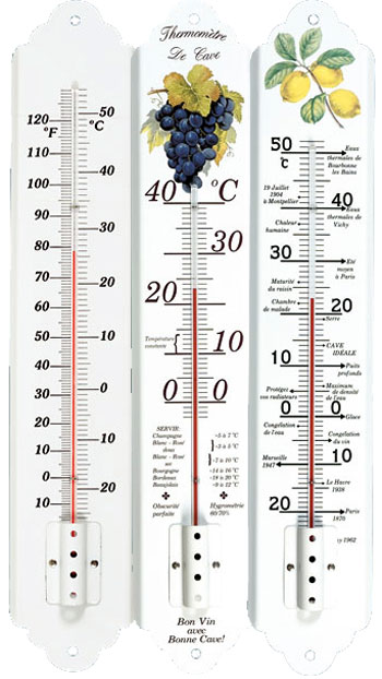 BL-TE500 Thermomtre 500 mm mtal maill dcor au choix (50 cm) 