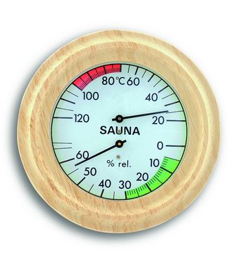 T-40.100x Hygromtre synthtique et Thermomtre de sauna de prcision TFA