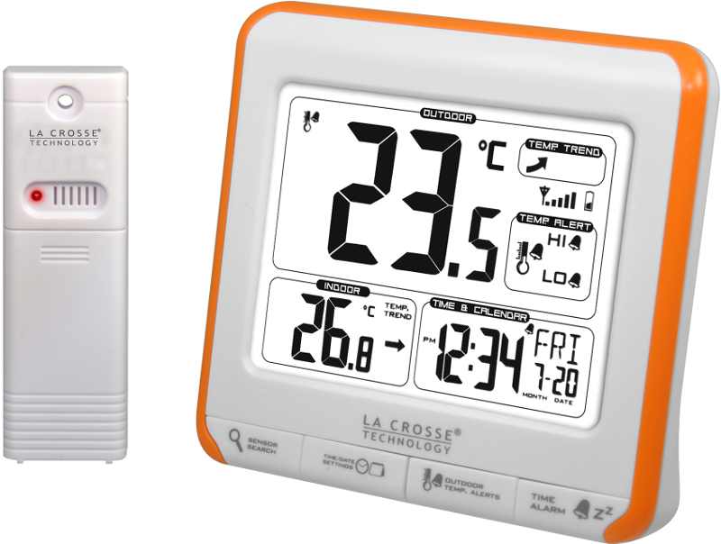 WS6811+4-Piles-LR6 Thermomtre  sans fil avec alarme programmable LA CROSSE TECHNOLOGY